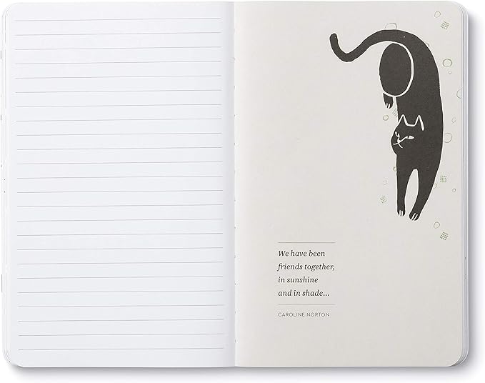 Compendium Softcover Journal - There are no ordinary cats. – A Write Now Journal with 128 Lined Pages, 5″W x 8″H