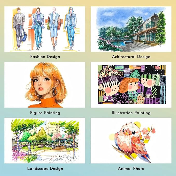 ABEIER Alcohol Markers, 60 Colors Dual Tip (Fine & Chisel) Art, Coloring Markers for Adults Kid, Ideal for Book Drawing Sketching Painting, Card Making, Includes 1 Colorless Blender