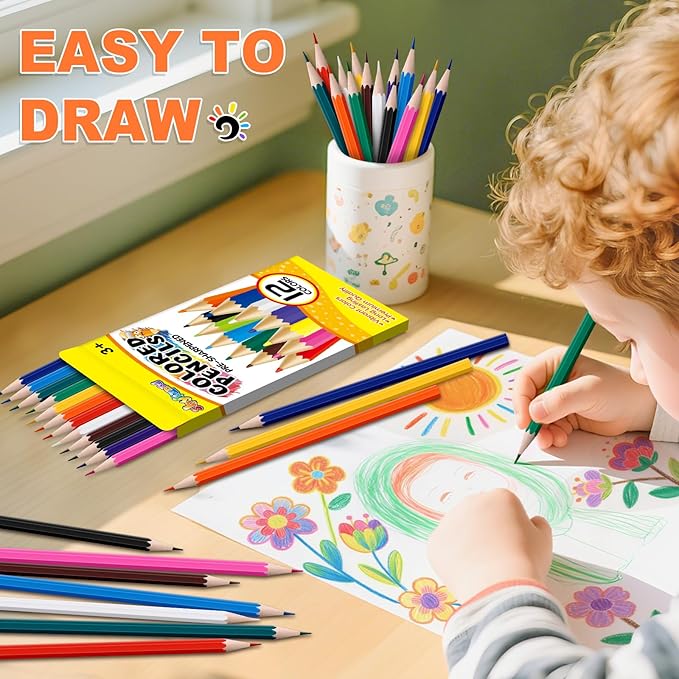 Colored Pencils Bulk 432 Count, Pre-Sharpened Color Pencils for Kids and Adults, 32 Packs Color Pencil Set 12 Colors, Bulk Art Supplies for Teachers, Back to School Supplies, Classroom Prizes