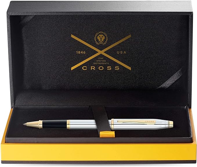 Cross Century II Refillable Rollerball Pen Presented in a Luxury Gift Box - Medium Point, Black Ink, Medalist