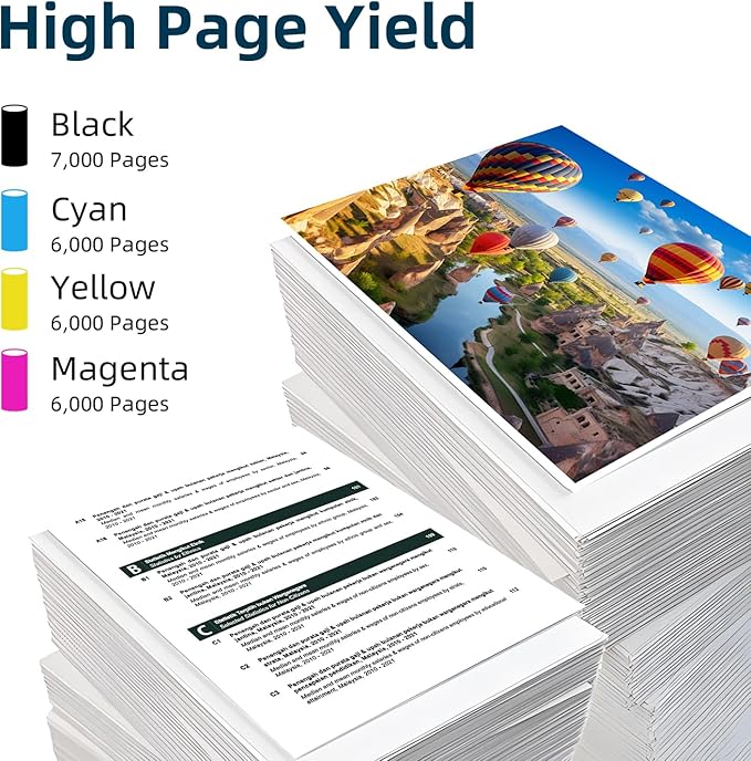 658A Remanufactured Toner Cartridges 4 Pack(with Chip) Compatible with 658A Toner Cartridge W2000A W2001A W2002A W2003A- Working with Color Enterprise M751dn M751n Printer(Black Cyan Yellow Magenta)