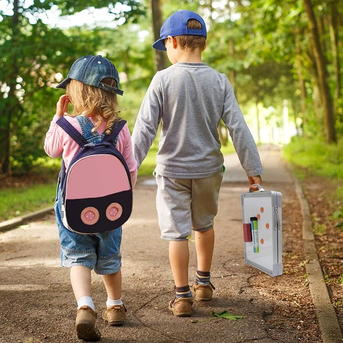 H-Qprobd Small Dry Erase White Board - 16"x 12" Double Sided Mini Foldable Magnetic Desktop whiteboard for Kids Drawing, Teacher Instruction and Meeting Discuss