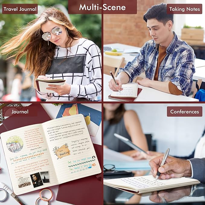 36 Pack Soft Cover Journal Bulk, Feela Lined Blank Travel Journal for Women Men Writing, Notebooks College Ruled for Work, Note Taking Notebook School Business Supplies, 8.2” x 5.5”, A5, Wine