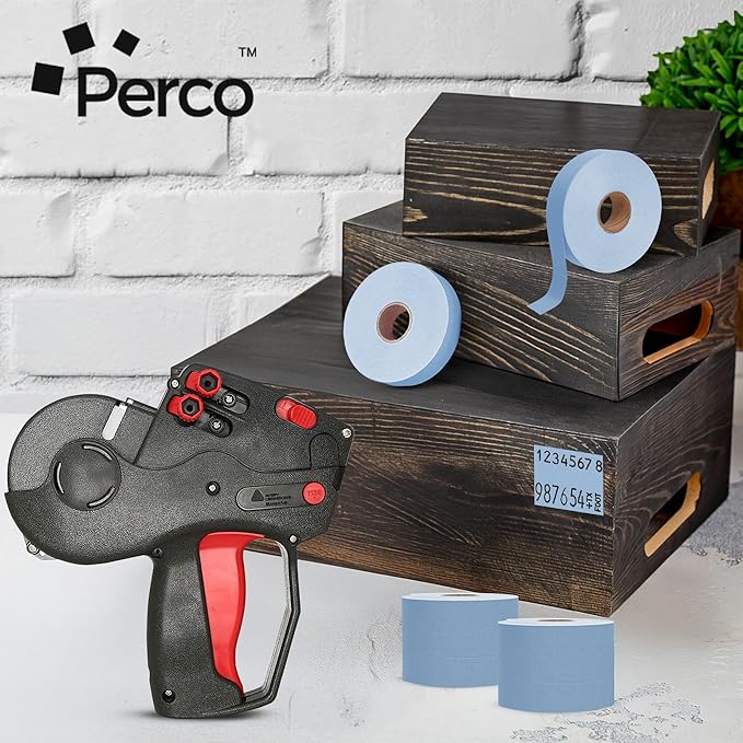 Blue Pricing Labels for Monarch 1136 Price Gun – 3 Sleeves, 24 Rolls Value Pack - 42,000 Price Marking Labels – with Ink Rolls Included