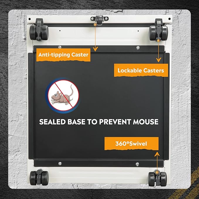 DEVAISE 3-Drawer Mobile File Cabinet (Under Office Desk), Assembled Except Casters, Fits Letter/Standard Sizes, White