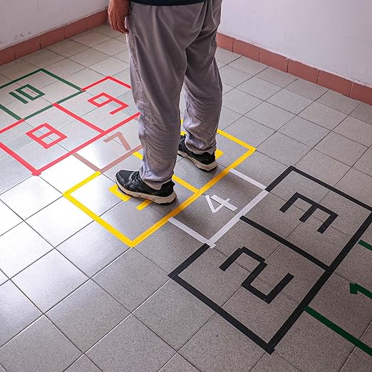 BOMEI PACK 6 Colors Gaffer Tape 1inch x 20yds, Matte Non-Reflective Theater Stage Tape, No Residue Hand Tear, for Cable, Photo Studio, Painters, Floors Marking Tape