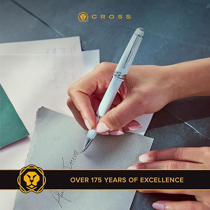 Cross Bailey Light Refillable Rollerball Pen Presented in a Everyday Gift Box - Medium Point, Black Ink, Polished Burgundy