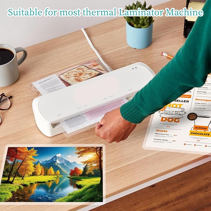 3 mil Thermal Laminating Pouches, Clear 9 x 11.5 Inch Laminating Sheet Paper for Thermal Laminator, Holds US Letter Size Laminate Sheets (30 Pack)