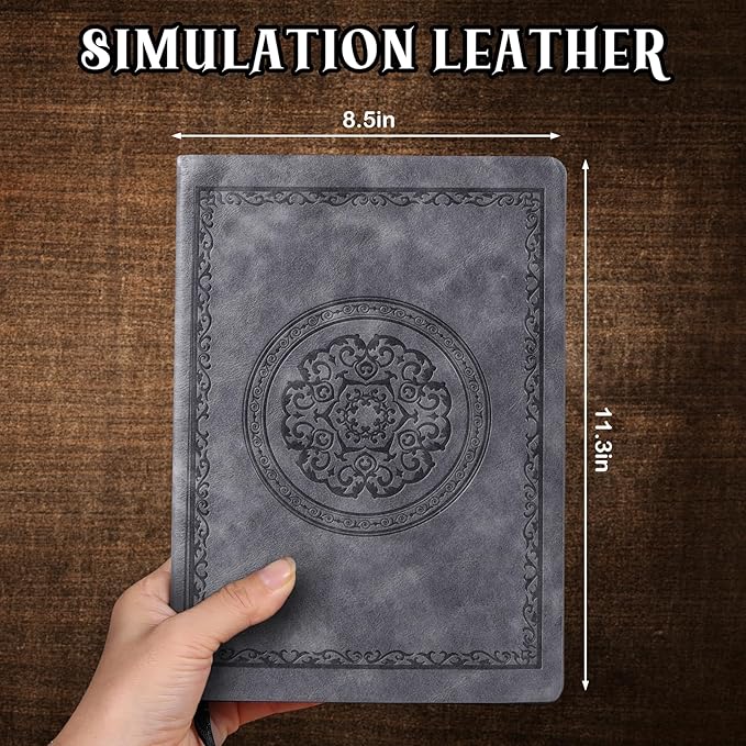 2025 Leather Vintage Journal Notebook,300 Pages,Leather Softcover Lined Journal Notebooks for Women Men,Notebook Journals for Writing Travel,Business,Office,8.5'' X 11.3''