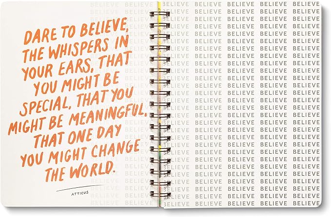 Compendium Spiral Notebook - There is a voice that doesn't use words. Listen. — A Designer Spiral Notebook with 192 Lined Pages, College Ruled, 7.5”W x 9.25”H