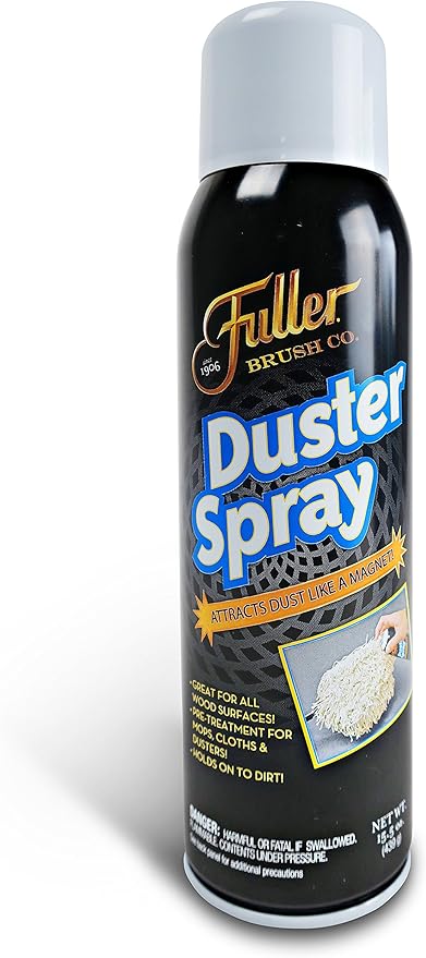 Fuller Brush Duster Spray – 15.5 oz Multi Surface Dust Removing Sprayer - Safe Household Cleaning For Floors, Furniture, Blinds & Car Interiors