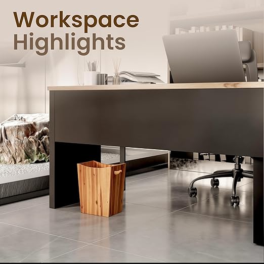 2 Gallon Acacia Wooden Bin, Wastebasket – Small Trash Can, Decorative Bathroom Trash Can, Waste Basket for Bedroom, Office Garbage Can, Wood Bathroom Accessories, Boho Bedroom Decor