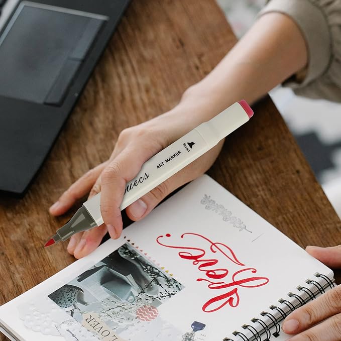 Alcohol Markers Brush Tip: Double Tipped Art Marker, 80 Count, suitable for Adults Artists Painting, Coloring Drawing Sketching, Multicolor