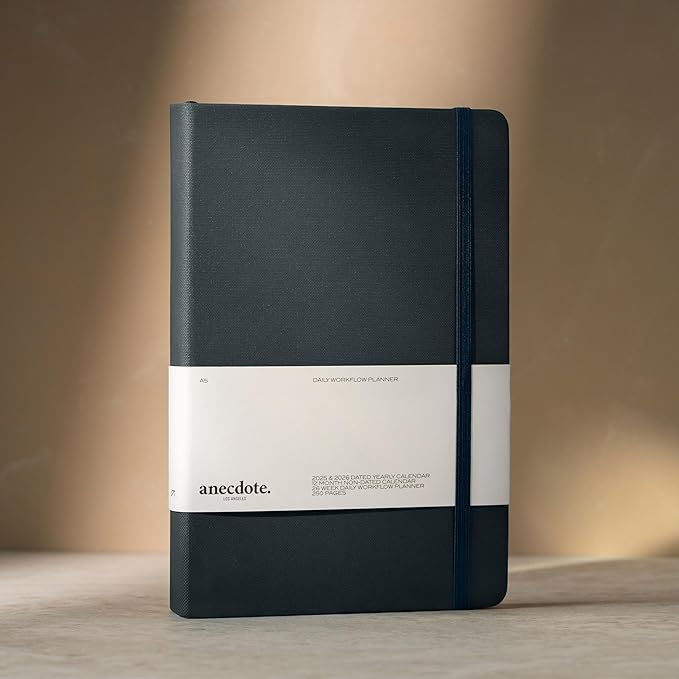 Anecdote 2025-2026 Planner: A Monthly, Weekly & Daily Planner 2025-2026 for Planning Your Success - A5 Size Hardcover Start Anytime and Achieve your Goals - Ink Blue