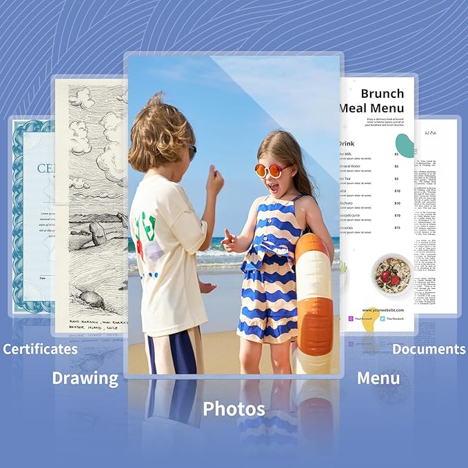 3 Mil Laminating Sheets 200 Packs, Thermal Laminating Pouches Holds 8.5" x 11" Sheets, Clear Laminator Plastic Paper 9 x 11.5 Inches - Rounded Corner Letter Size