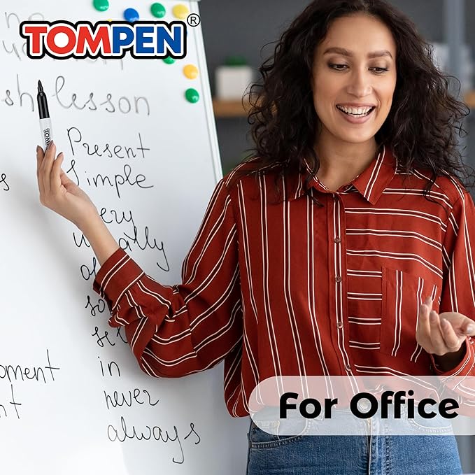 Dry Erase Markers Black,160 Bulk Pack Fine Tip,Low Odor Quick-Drying Whiteboard Markers for Office Home School Writing Planning