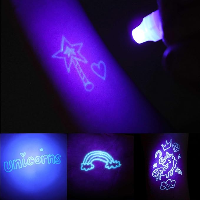 BONNYCO Invisible Ink Pen and Notebook Pack 32 Unicorn Party Favors for Kids, Magic Spy Pen Goodie Bags Stuffers for Kids, Unicorn Birthday Party Supplies, Goody Bag Stuffers | Return Gifts Prizes