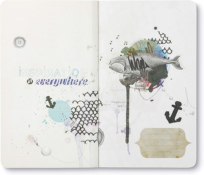 Compendium Softcover Journal - I must be a mermaid… I have no fear of depths, and a great fear of shallow living. – A Write Now Journal with 128 Lined Pages, 5″W x 8″H