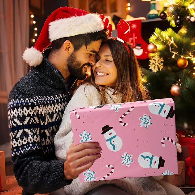 Christmas Poly Mailer 6x9 Inch 100 Pcs, Waterproof Shipping Bags for Clothing, Tear-Resistant Mailier, Strong Mailing With Self-Seal - Snowmen Printed