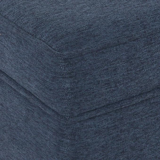 Home Decor | Dinah Collection Modern Storage Ottoman | Ottoman with Storage for Living Room & Bedroom (Navy)