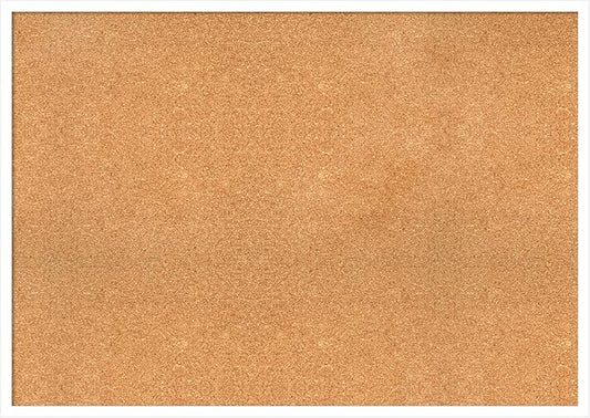 Amanti Art Natural Cork Board for Wall, 29x41 Vision Board with White Frame, X-Large Corkboard Office Decor for Home Organization, Modern Corkboard Pinboard to Display Items for Home Organization in