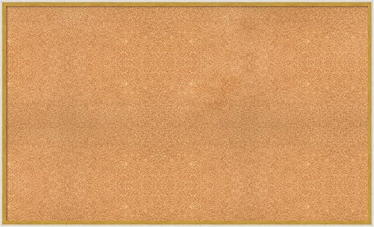 Amanti Art Natural Cork Board for Wall, 31x51 Vision Board with White Frame, Oversize Corkboard Office Decor for Home Organization, Modern Corkboard Pinboard to Display Items for Home Organization in