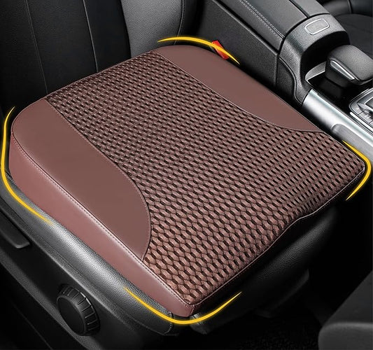 Car Seat Cushion, Comfortable Memory Foam Seat Pillow for Driving, Sciatica-Back Pain Relief, Cushion for Car-Truck, Office, Wheelchair - Brown