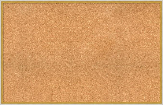 Amanti Art Natural Cork Board for Wall, 29x45 Vision Board with White Frame, Oversize Corkboard Office Decor for Home Organization, Modern Corkboard Pinboard to Display Items for Home Organization in