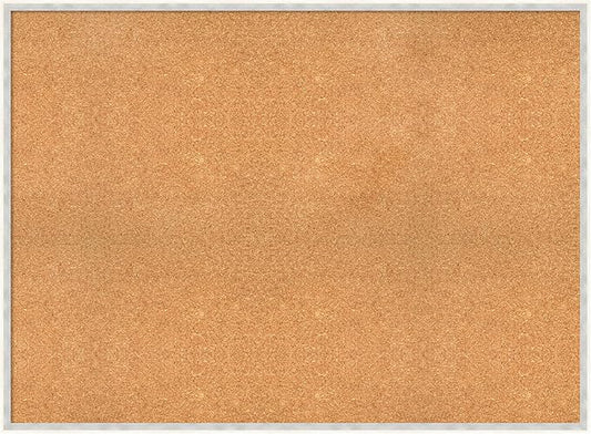 Amanti Art Natural Cork Board for Wall, 33x45 Vision Board with White Frame, Oversize Corkboard Office Decor for Home Organization, Modern Corkboard Pinboard to Display Items for Home Organization in