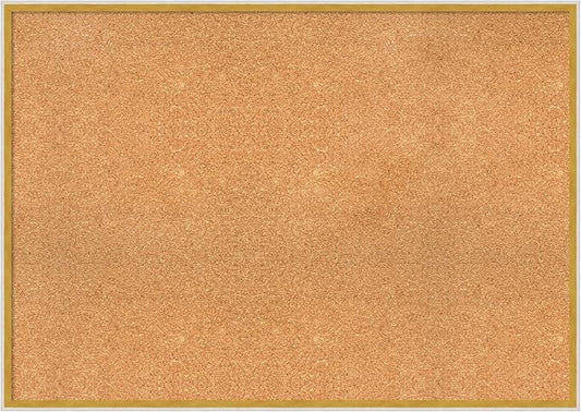 Amanti Art Natural Cork Board for Wall, 29x41 Vision Board with White Frame, X-Large Corkboard Office Decor for Home Organization, Modern Corkboard Pinboard to Display Items for Home Organization in