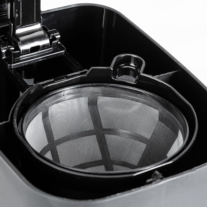 Amazon Basics 5 Cup Drip Coffee Maker, Coffee Machine with Glass Coffee Pot (0.8 Qt), Auto Shut-off, Auto Pause, Removable Filter Basket, Matte Black