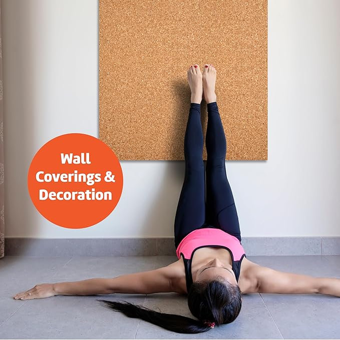 Flipside Products Cork Roll 4' x 6' x 3MM - DIY Bulletin Board, Wall Accent, Décor, Soundproofing, Cork Board Roll, Push Pin Display, Home, School, Office - Environmentally Friendly, Self-Healing