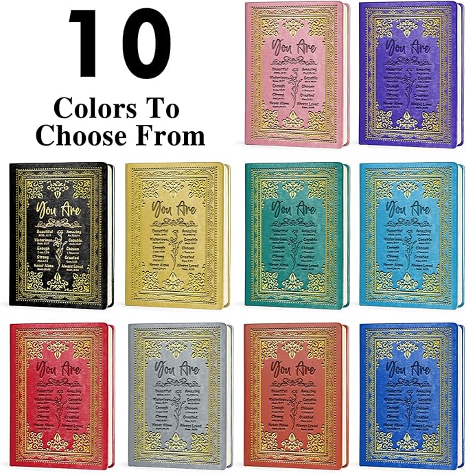 Grey A5 Lined Leather Journal Notebook,Inspirational Christian Gifts Hardcover Executive Notebooks for Men Women,200 Pages 100 Gsm Thick Ruled Paper Daily Diary for School,Family ,Friends,Work (You Beautiful Grey)