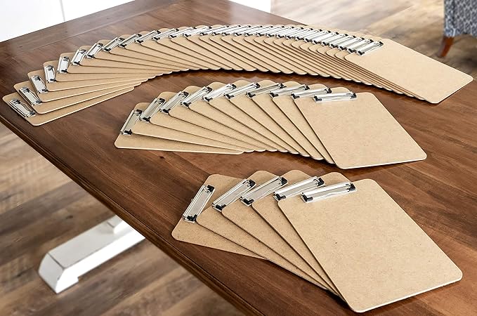 Clipboards (Set of 30) Letter Size Clipboard, Low Profile Clip, Classroom Supplies