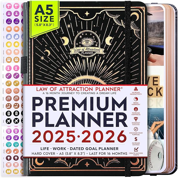 2025-2026 Planner Weekly and Monthly | 16-Month Life Planner to Increase Focus & Productivity | Reduce Overwhelm & Achieve Your Biggest Goals | Include Gift Box & Stickers | Sep 2025-Dec 2026