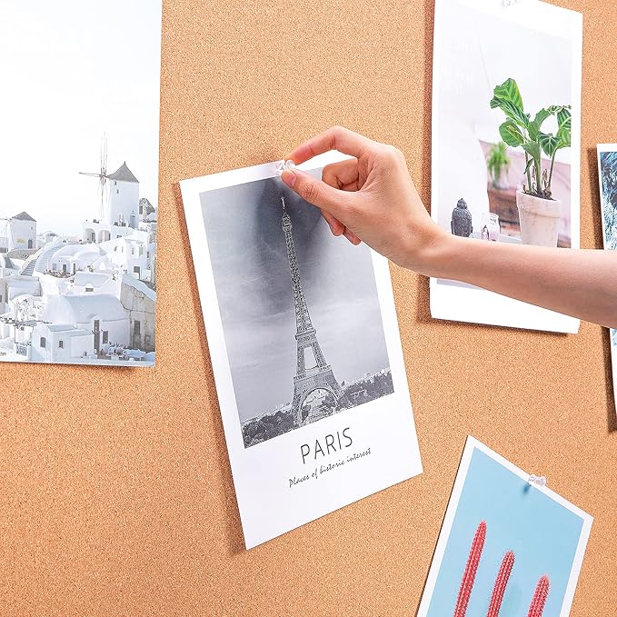 Amazon Basics Rectangular Bulletin Board, Cork Board for Wall, Vision Board for Classroom and Office, Aluminum Frame, 35" x 47", Brown