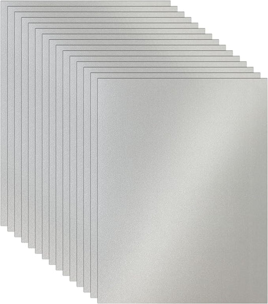 100 Sheets Silver Shimmer Cardstock 8.5 x 11 Metallic Paper, 92lb Heavyweight Certificate Paper Card Stock for Wedding Invitations, Crafting, Thank You Cards, Business Cards, Graduations