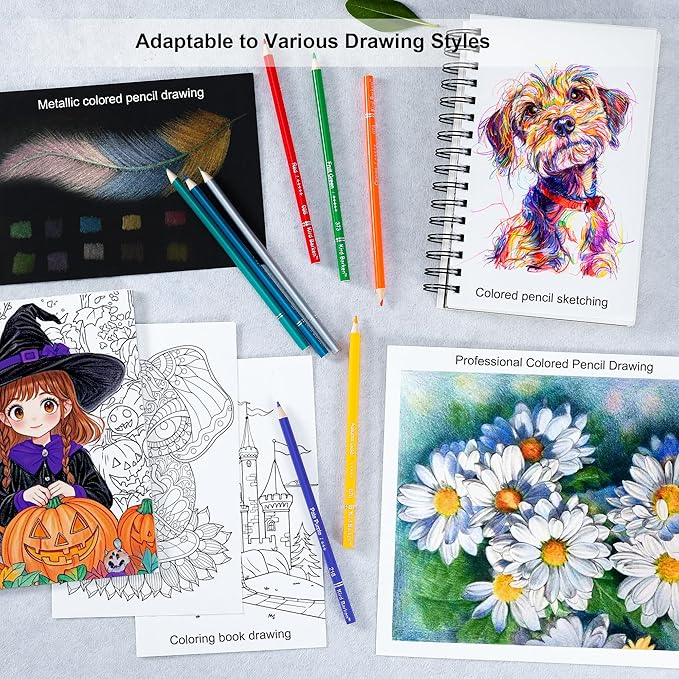 80 Colored Pencils – Soft Core Professional Drawing Pencils for Adult Coloring Books, Blending & Shading, Art Supplies Gift for Beginners & Adults