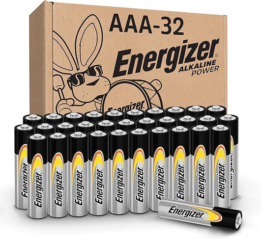 Energizer Alkaline Power AAA Batteries, 32 Count, Long-Lasting Triple A Batteries, Suitable for Everyday Electronics and Emergency Gear