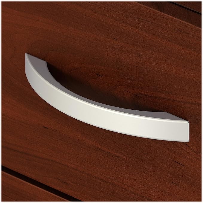 Bush Business Furniture 3 Drawer Mobile File Cabinet - Assembled, Rolling Document Storage for Home or Professional Office, Studio C Collection, Hansen Cherry