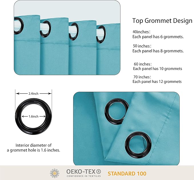 BONZER Extra Wide Room Divider Curtain Total Privacy Wall Noise Reducing Blackout Curtains for Apartment, Studio, 96L x 120W Inch (8L x 10W ft), 1 Panel, Teal