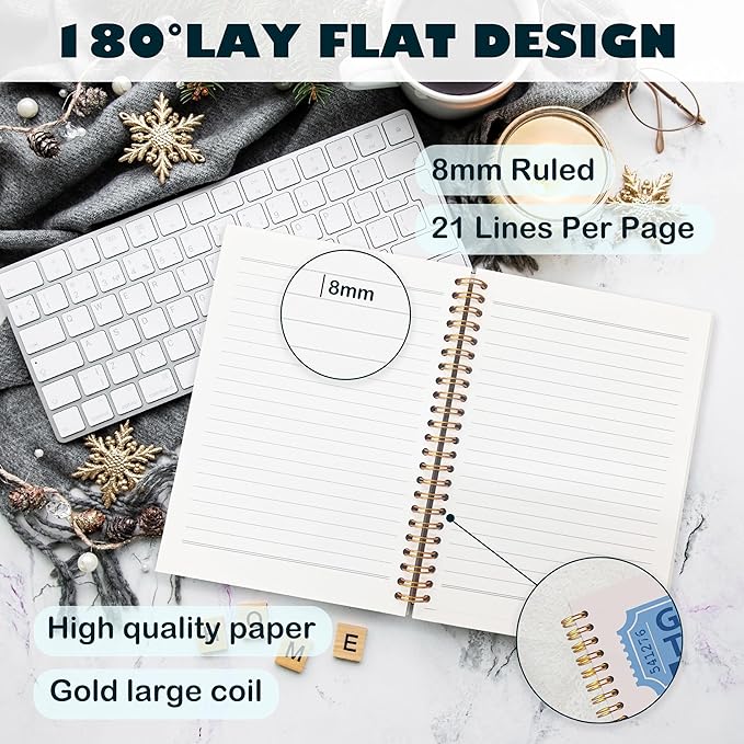 BearCake Funky Retro Y2K Blue Preppy Notebook, Good Times Ticket Preppy Journal, Blue Aesthetic Notebooks, Blue Office Supplies, Blue Desk Accessories, Hardcover Spiral Notebook 5.5x8.3