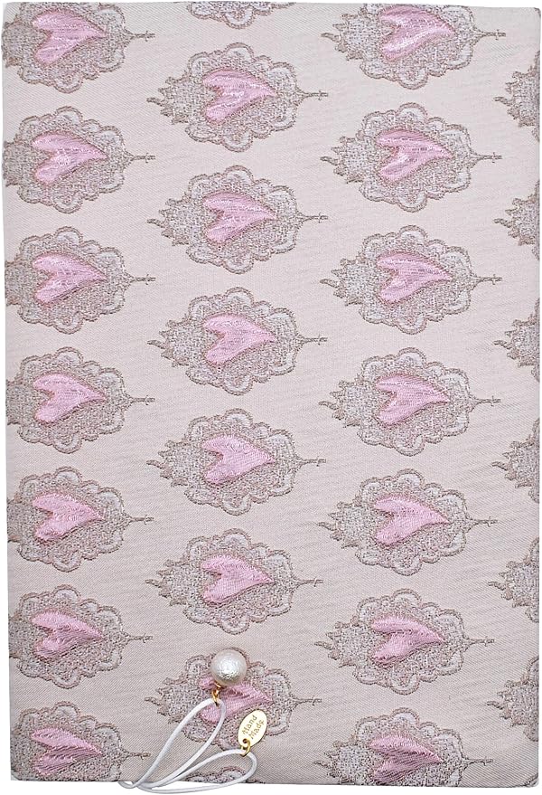 BLBMH A5 Book Covers for Paperbacks Book Cover Fit for 5.5x8.3 inch Adjustable Book Sleeve Cover for A5 Diary Books Fabric Softcover Protector for Notebook - Love