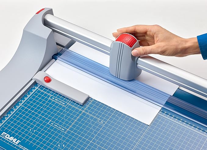 Dahle 442 Premium Rotary Trimmer, 20" Cut Length, 30 Sheet Capacity, Self-Sharpening, Automatic Clamp, German Engineered Paper Cutter
