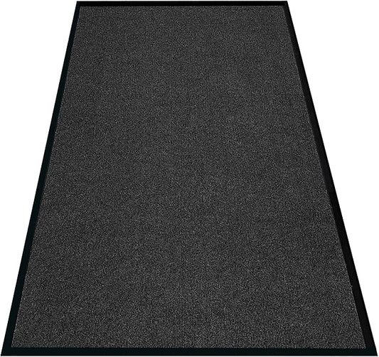 Front Door Mat, 3' x 6' Commercial Floor Mat, Heavy Duty Welcome Mat, Rubber Backing Non Slip Doormat for Entryway (Black, 3x6FT)