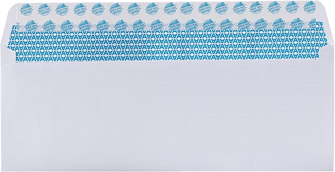 Aimoh #10 Security SelfSeal Envelopes – 20 Qty |No Window, EnveGuard, 4⅛ x 9½", White, 24 LB, 20 Count (34120)